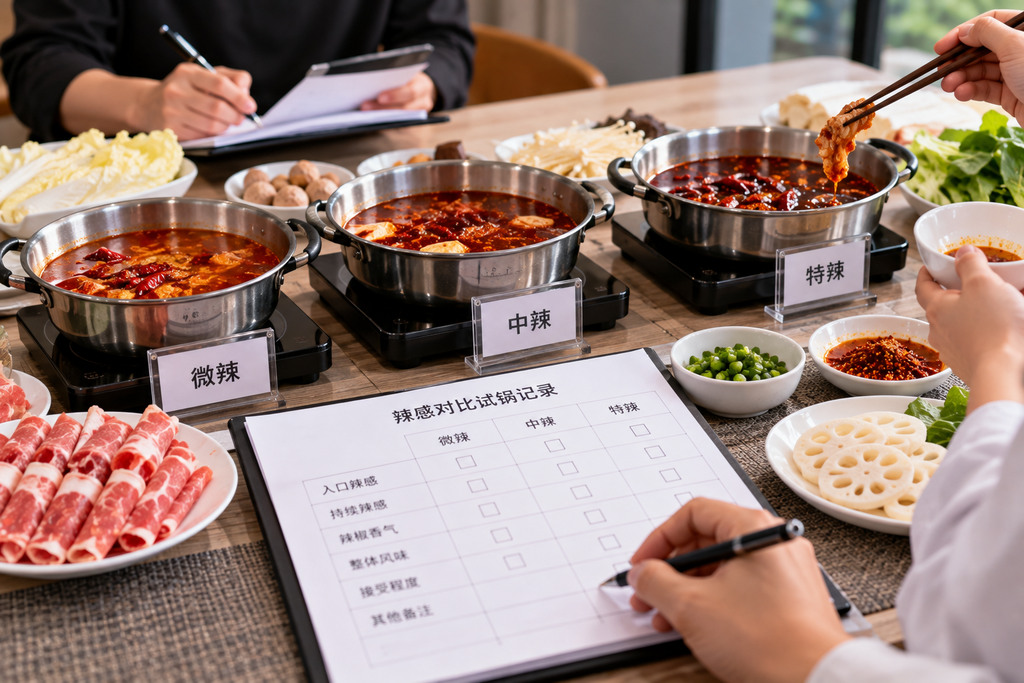 火锅底料辣度定制怎么做?微辣、中辣、特辣产品线的客群定位与辣感开发