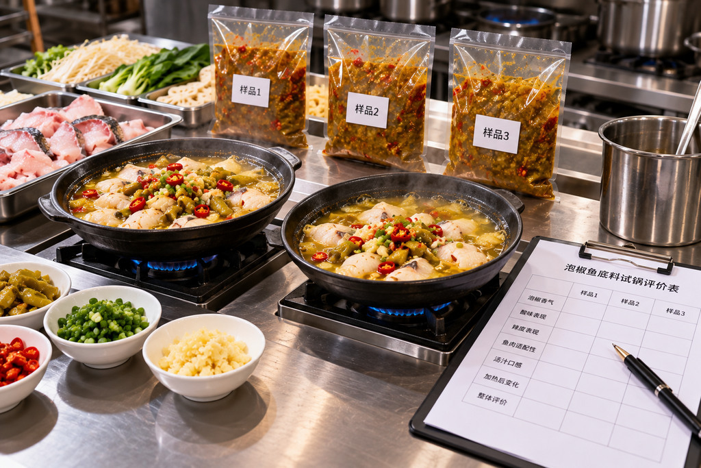 泡椒鱼底料怎么选?从酸辣风味、门店定位到实际试锅的判断方法