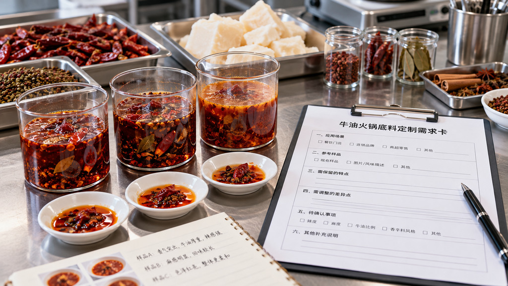门店已有火锅口味,做底料OEM时怎么向研发说清楚?
