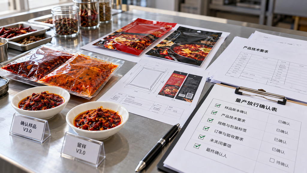 火锅底料量产前确认什么?产品版本、包装规格和验收标准放行清单