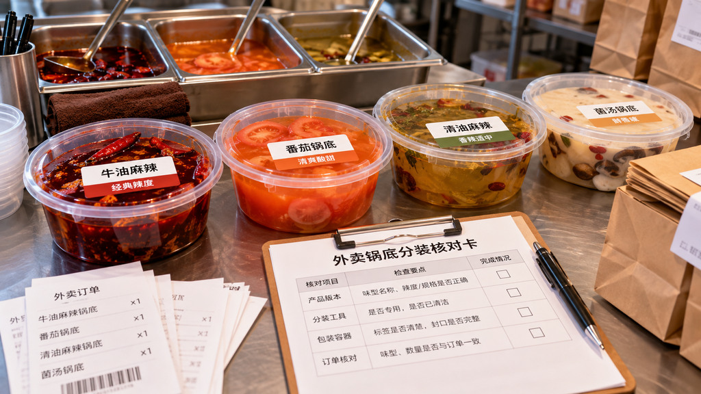 火锅底料外卖分装如何避免串味?多味型锅底这样核对更稳妥