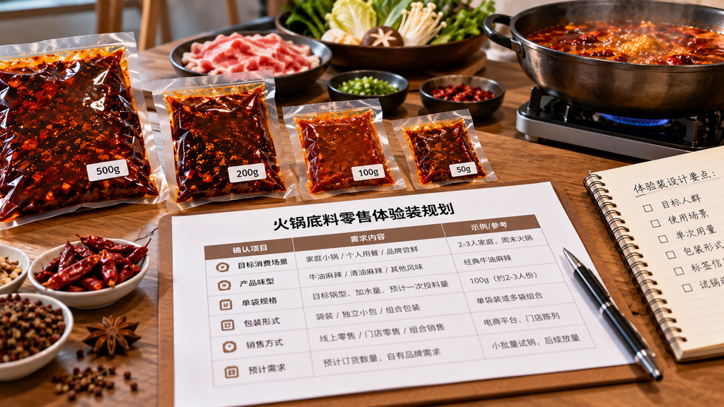 火锅底料零售体验装怎么规划?小规格开发前先确认这几个条件