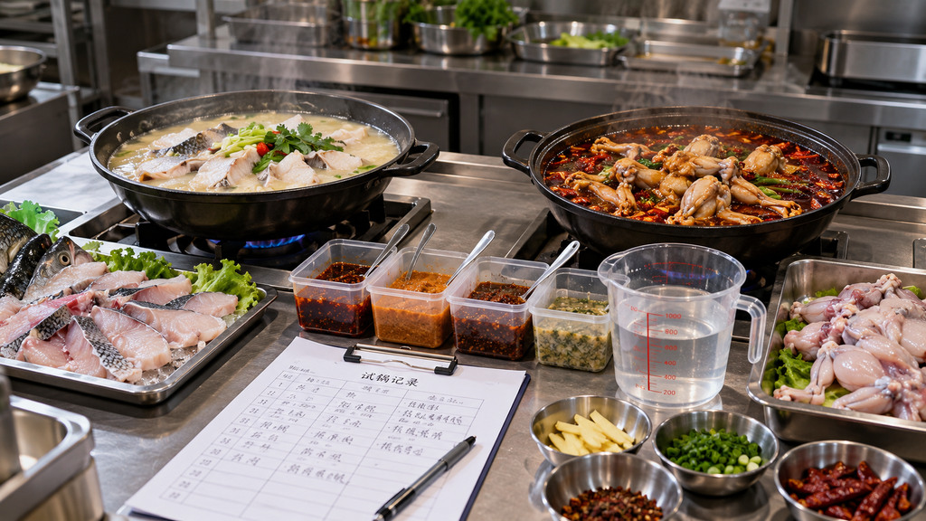 美蛙鱼底料批发怎么下单?鱼肉、蛙肉的试锅记录别混在一起